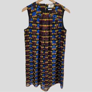Anna Sui x Target Multicolor Metallic Mod Sleeveless Dress